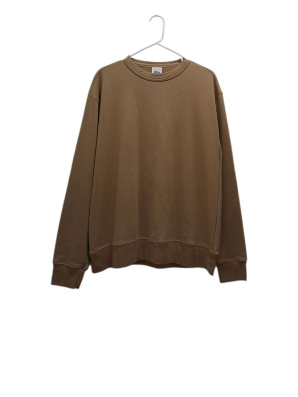 Zara XL Camel Brown 100% Cotton Crewneck Sweatshirt Made Portugal Oversized